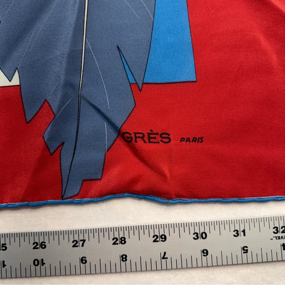 Vintage Grès Paris Foulard Scarf, 100% Silk, Made in Italy, 33”x33” - Picture 2 of 3